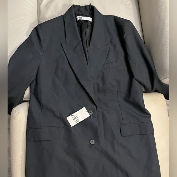 NWT - Zara Women’s Limited Edition Wool Blended Coat Dress - Size L - Picture 7 of 13